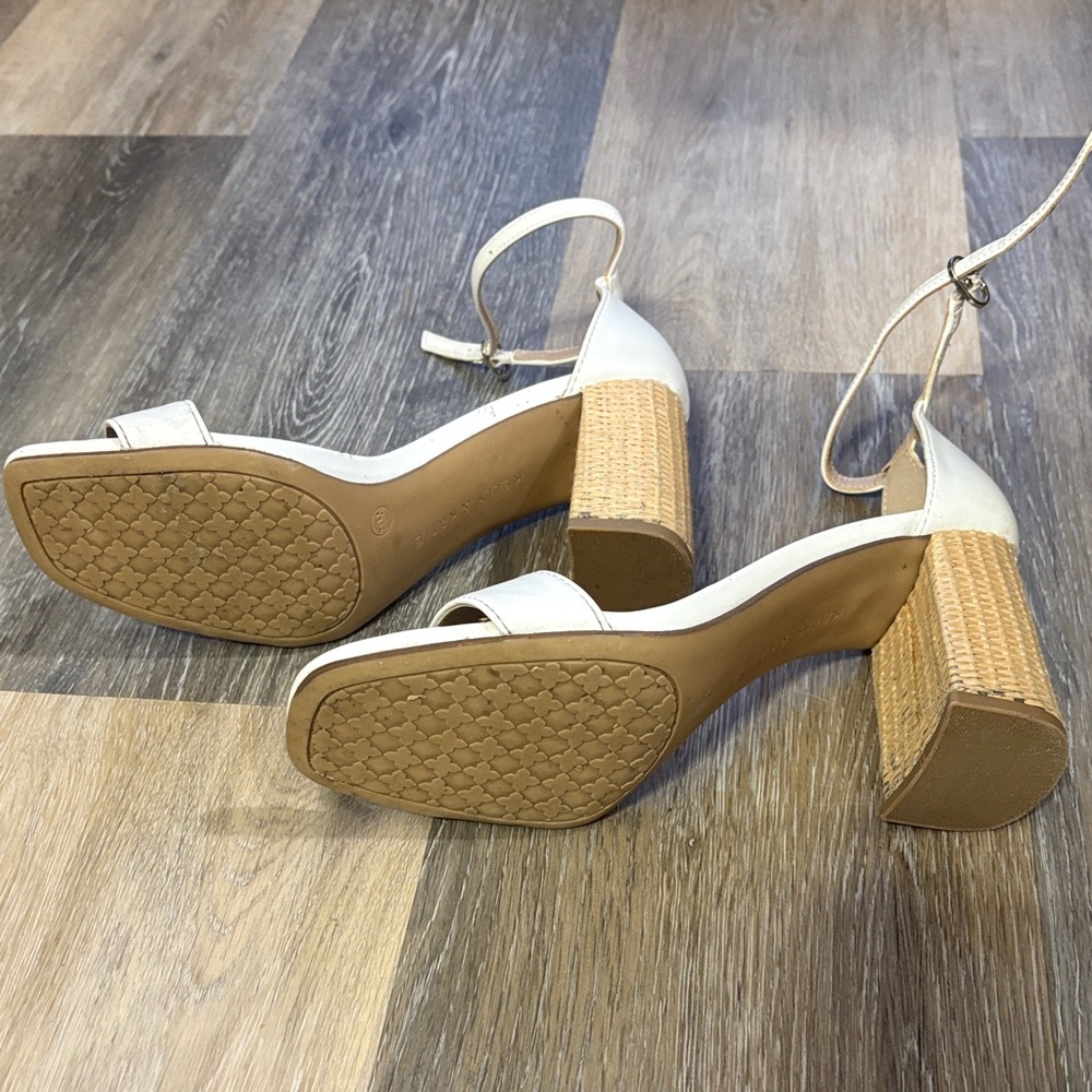 Kelly & Katie Cream Ankle-Strap Block Heel Sandals - Picture 4 of 5
